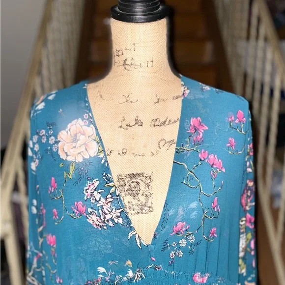 Free people NWT cherry blossom mini dress Large - Picture 3 of 10